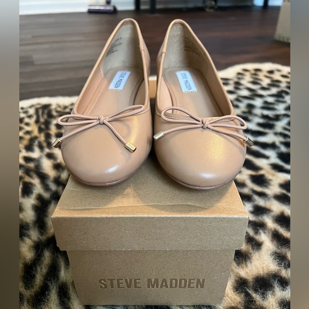 Nude Leather Heels Sz 7- Steve Madden